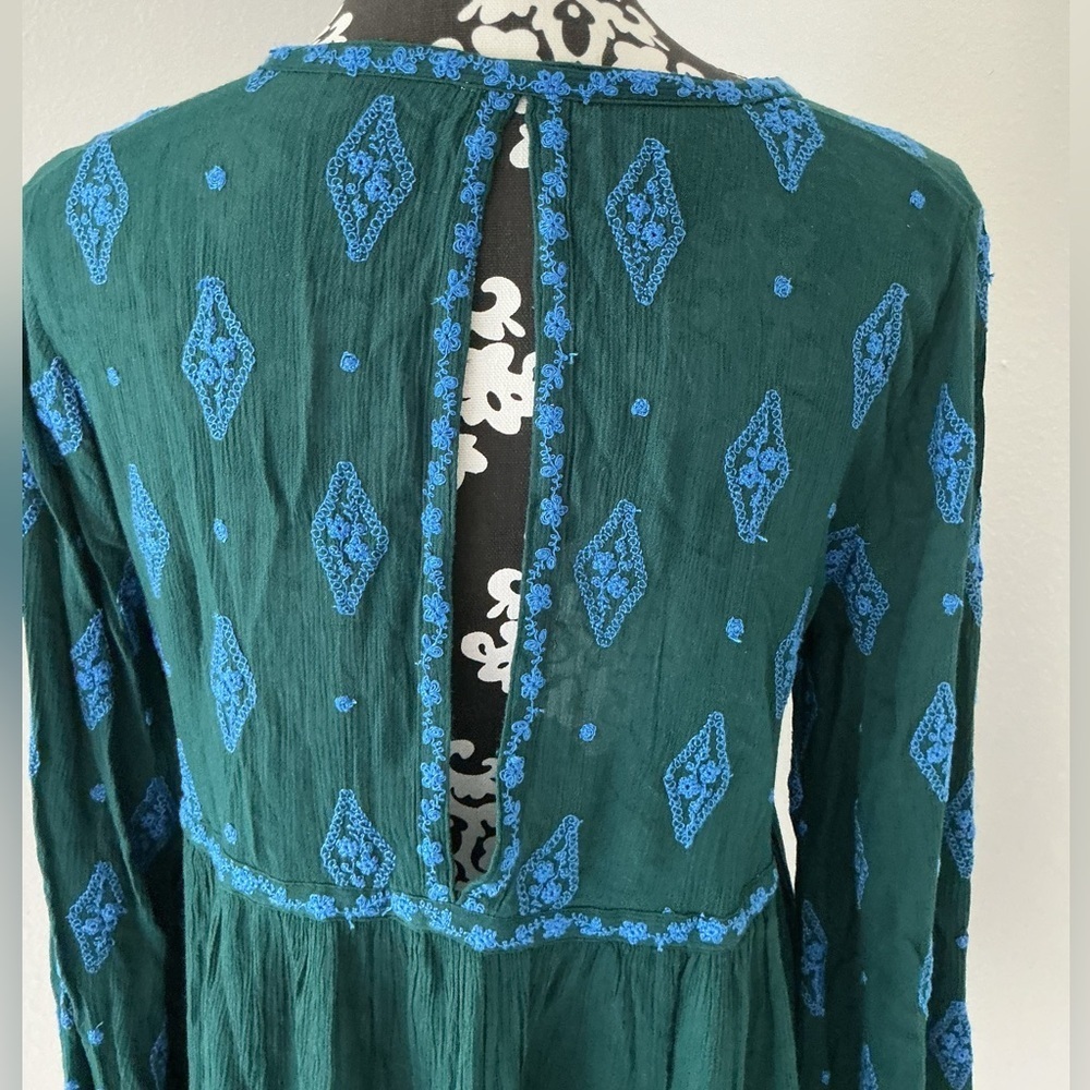 Free People Green and Blue Textured Top - Picture 9 of 15